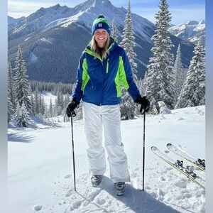 Core Powder Room White Cargo Snow Pants M